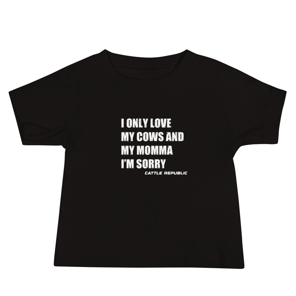 Cows & My Momma Baby Jersey Short Sleeve Tee