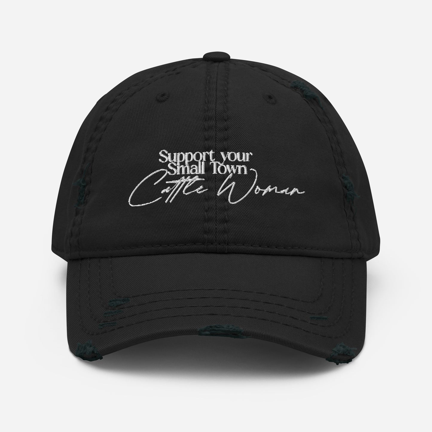 Cattle Woman Distressed Dad Hat