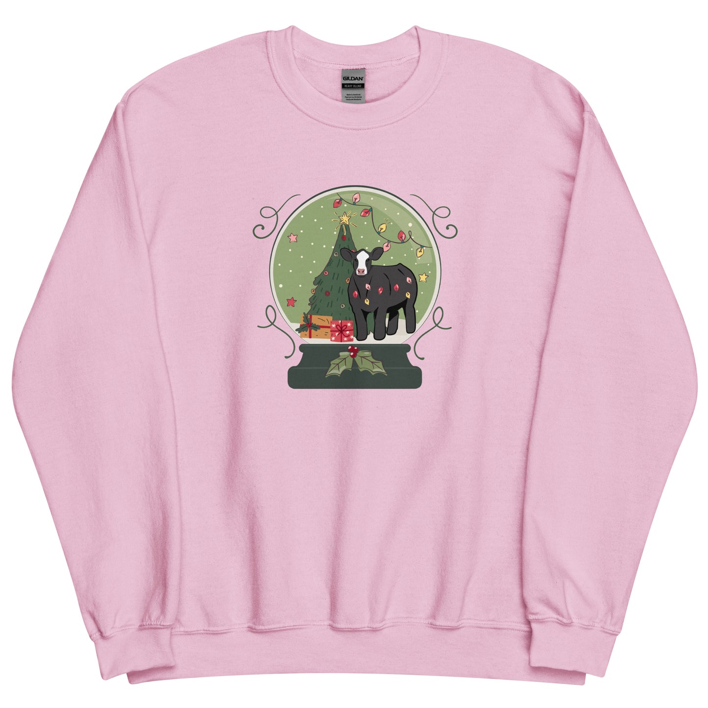 Unisex Sweatshirt Steer Snow Globe