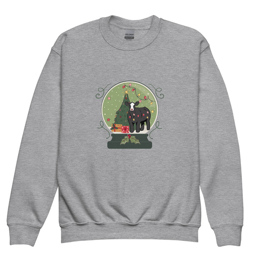 Youth crewneck sweatshirt Steer Snow Globe